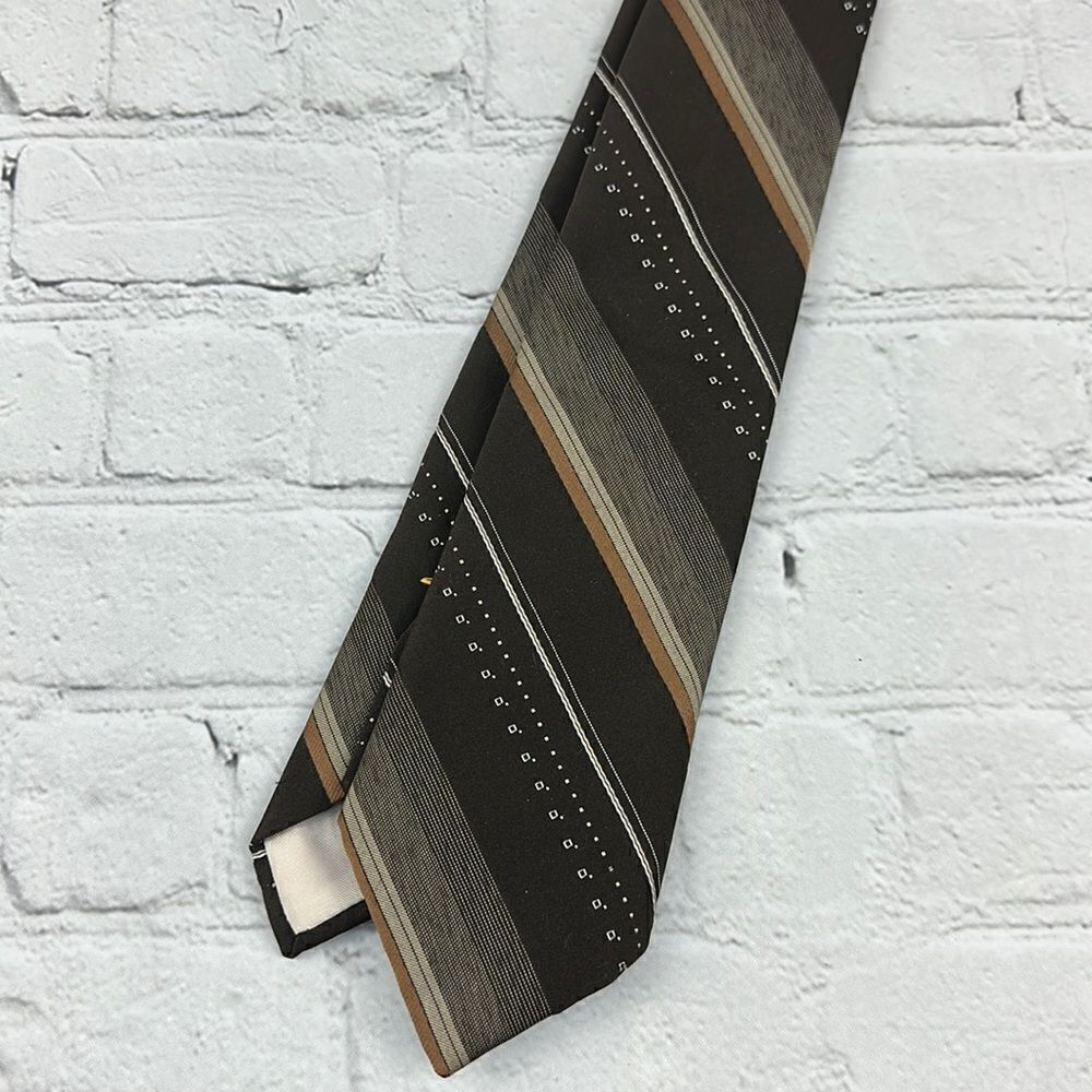 Don Loper Brown Patterned Polyester Neck Tie